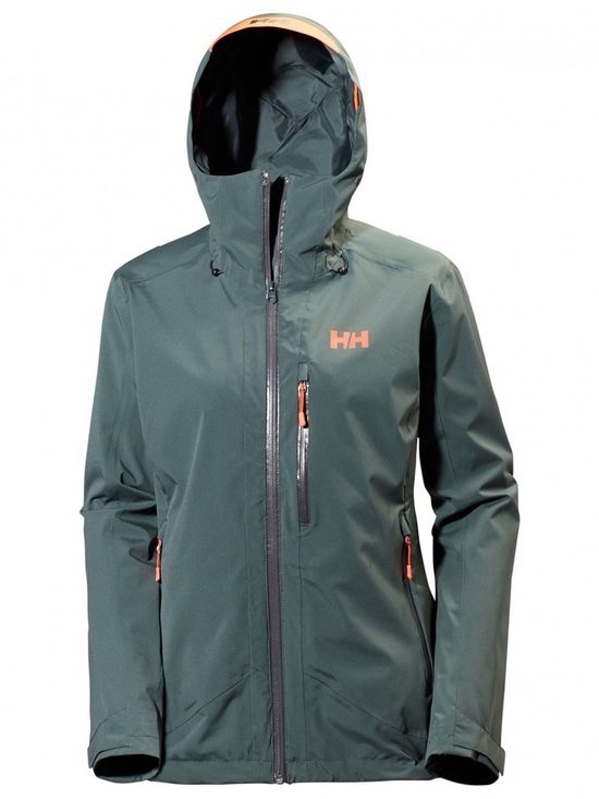 Helly Hansen Jackets & Blazers - Helly Hansen Women's Jola Forest Green Hooded Ski Jacket with PinkOrange Accents
